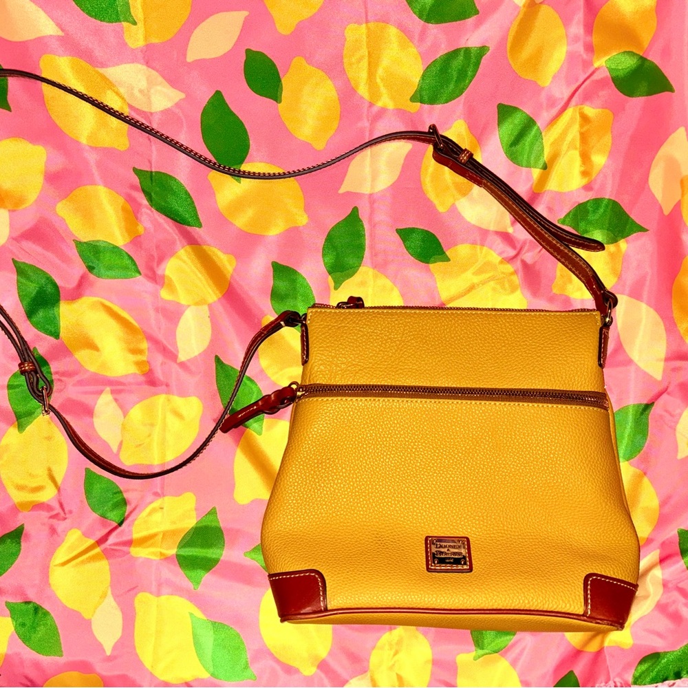 Dooney & Bourke Pebble Grain Crossbody Bag in color Dandelion